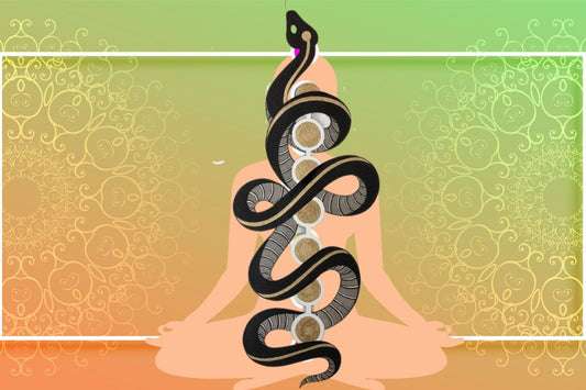 Het beeld van de opgerolde slang als symbool voor Kundalini